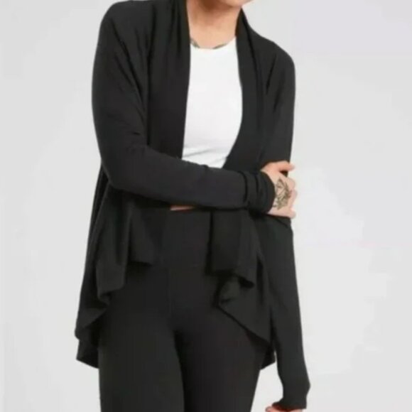 Athleta Black Nirvana Wear Two Ways Wrap Cardigan - Picture 10 of 10